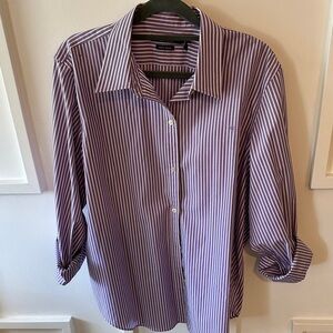Lauren Ralph Lauren Purple Striped Shirt